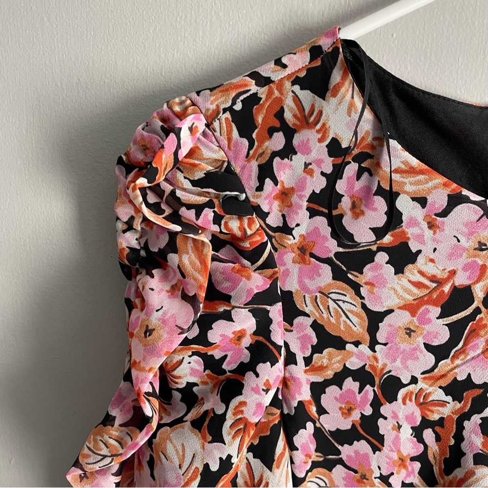 Zara Women’s Midi Floral Ruched Dress - Size M, NWT, Feminine & Flattering - Picture 13 of 16